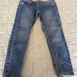 wonder nation Women's Straight Leg Blue Denim Jeans